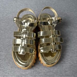 Gold Strappy Sandals